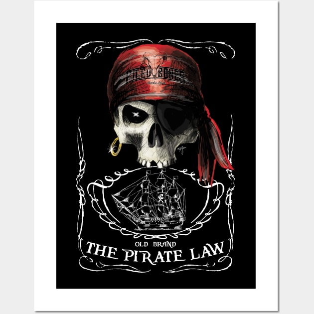 Pirate PiledBones Wall Art by LittleBastard